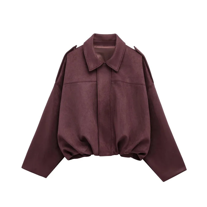 Velour Bomber Jacket