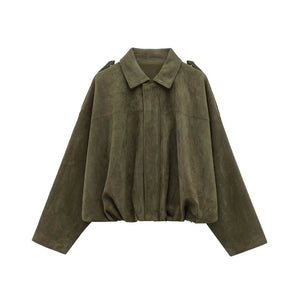 Velour Bomber Jacket